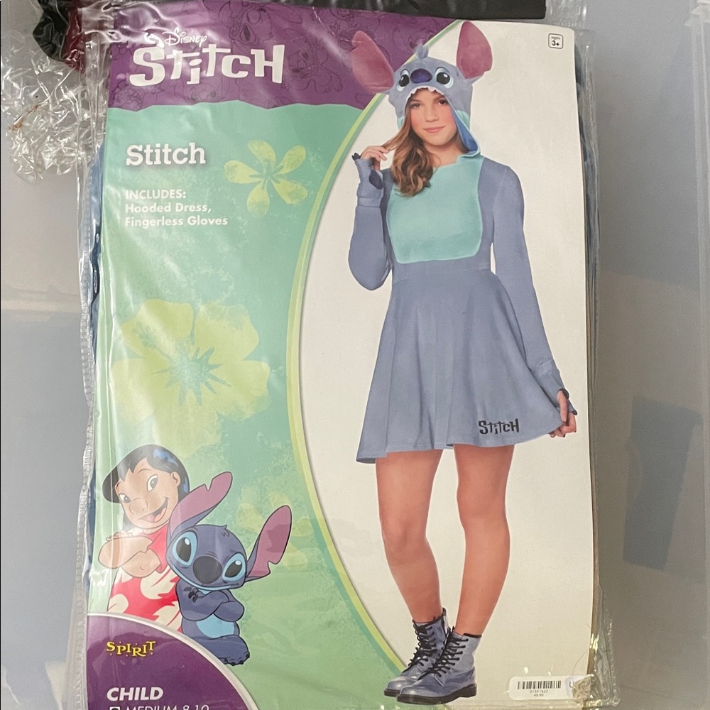 Disney Stitch Blue and Purple Hooded Dress
